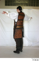  Photos Medieval Brown Vest on white shirt 3 brown vest historical clothing t poses whole body 0004.jpg